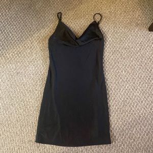 Kendall & Kylie Black Silk Cowl Neck Dress Size Small